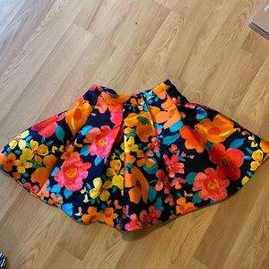 puffy floral skirt